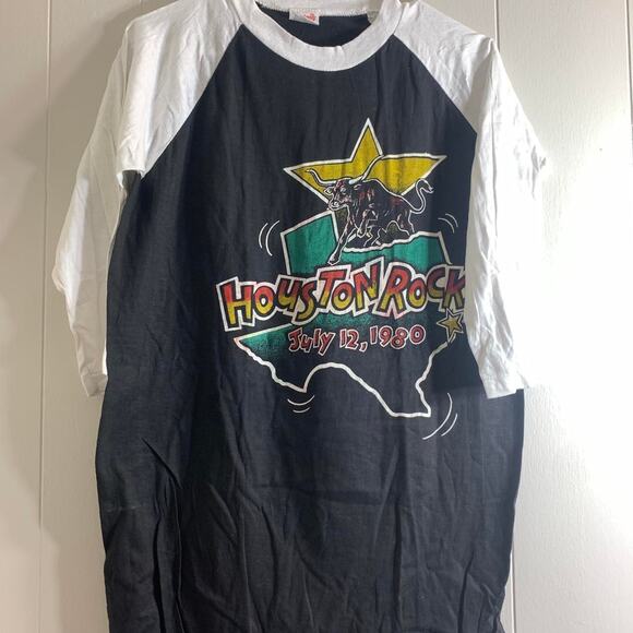 vintage 1980 ALICE COOPER BLACK SABBATH baseball jersey 3/4 sleeve tee shirt L - Picture 3 of 7